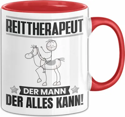 Produktbild von Reittherapeut Tasse Geschenk für Reittherapeut Der Mann Der Alles Kann Geschenkidee zum Geburtstag (Rot)
