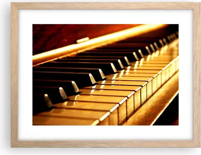 Produktbild von Gerahmtes Poster - Rahmen in heller Eiche - Klavier Musik Konzert - 40x30 cm - Wand Bild - Wanddeko - Wandbilder - Wandposter - Bilderrahmen - Bilder - Kunstdruck - Wandbild - P2NAA40x30-2200