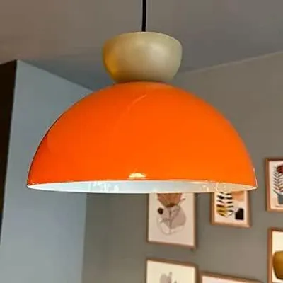 Produktbild von Yimpi Metall Ø30 cm, E27, Orange Vintage Pendelleuchte