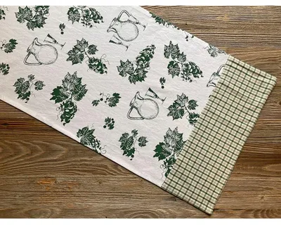 Imagen del producto de Mantel individual ELENI, diseño de uvas, 100% algodón, de 40x100 cm