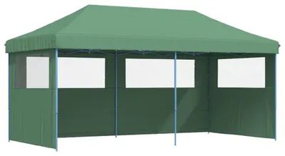 Image de vidaXL Tente de réception pliable Pop-Up avec 3 panneaux latéraux vert