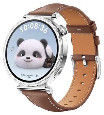Obrázek produktu pro Pro Huawei Watch GT 5 41mm Dámský kožený náhradní řemínek se stříbrnou sponou Brown