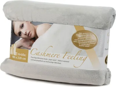 Produktbild von Gözze Premium Cashmere-Feeling Decke silber 180x220 cm