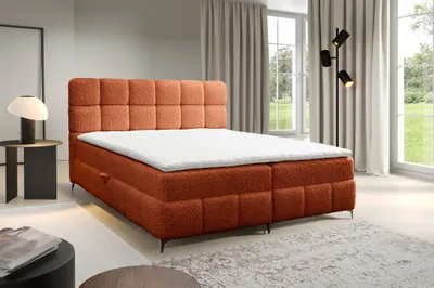 Produktbild von Boxspringbett Bett Schlafzimmerbett SOPHIE 200x200cm Stoff Rolf Rostbraun