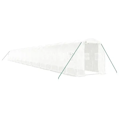 Obrázek produktu pro vidaXL Skleník s ocelovým rámem bílý 44 m² 22x2x2 m