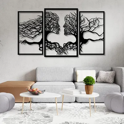 Immagine prodotto di Quadro da parete in legno, decorazione 3D senza odori sgradevoli, arte moderna in legno per soggiorno, camera da letto, ufficio e cucina