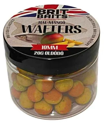 Zdjęcie produktu dla BritBaits Wafters, rozpuszczalne przynęty o smaku mango, 10 mm