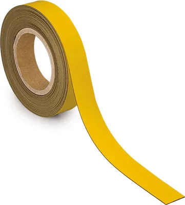Produktbild von MAUL Kennzeichnungsband Metall 1 Stück 42 g/cm ² magnetisch kunststoffbeschichtet beschriftbar 10 m x 3 cm x 1 mm gelb