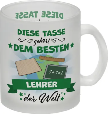 Produktbild von Bester Lehrer der Welt Glas Tasse
