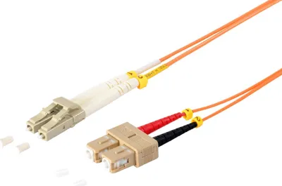 Productafbeelding van Dubbelgeëindig patchkabel LC/SC, 50/125µm, OM2, 10 meter