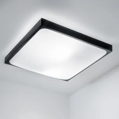 Obrázok produktu pre LUMILED LED stropné svietidlo 2 x zásuvka E27 IP44 30 cm čierna biela stropná lampa stropné svietidlo do obývačky štvorcový panelový strop vonkajšia chodba suterén balkón kúpeľňa