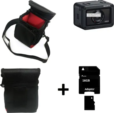 Produktbild von K-S-Trade Kameratasche Fototasche Umhängetasche Schutz Hülle kompatibel mit Sony Cyber-shot DSC-RX0 II mit Zusatzfach und teilbaren Innenraum mit