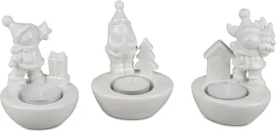 Produktbild von Teelichtleuchter Licht Weihnachten Porzellan weiss 1 von 3