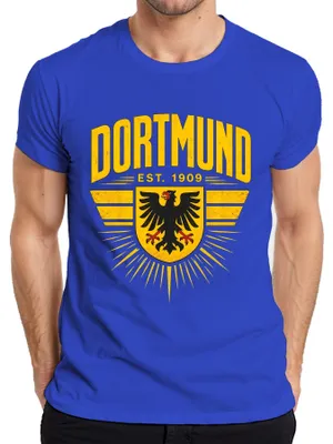 Immagine prodotto di T-shirt "Dortmund Est 1909 Adler Wappen Ruhrpott Statement", blu, taglia 3XL