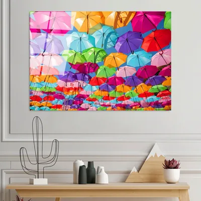 Produktbild von Wallity, UV-227 70 x 100, Dekorative Malerei aus gehärtetem Glas, 100 % gehärtetes Glas, Mehrfarbig, 70 x 100 cm