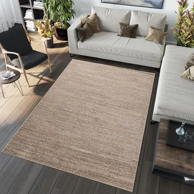 Obrázek produktu pro Koberec do obývacího pokoje a ložnice, krátký vlas, moderní melírovaný vzor, béžová a světle hnědá, ÖKOTEX, 300 x 400 cm