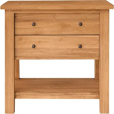 Produktbild von Waschtischunterschrank aus recyceltem Teakholz, massiv, 82 cm