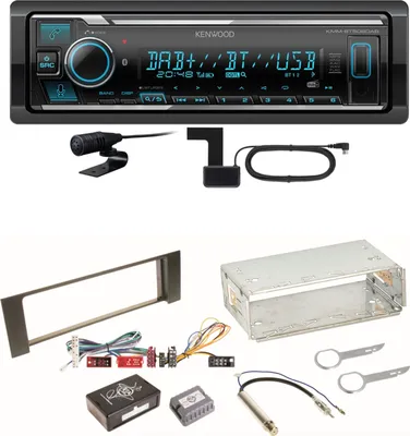 Produktbild von Kenwood KMM-BT508DAB Bluetooth DAB USB Digitalradio Einbauset für Audi A4 B6 B7