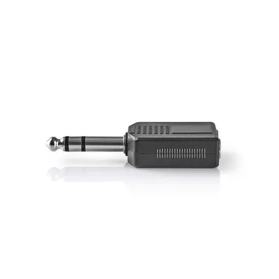 Image de Nedis adaptateur audio stéréo - 6.35 mm mâle - 2x 6.35 mm femelle - nickelé - droit - ABS - noir - 10 pièces - enveloppe
