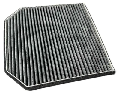 A single cabin air filter with a pleated design.
