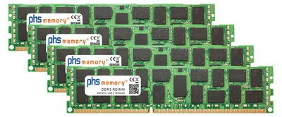phs memory 64GB (4x16GB) Kit RAM Speicher kompatibel mit Fujitsu D2873 DDR3 RDIMM 1333MHz