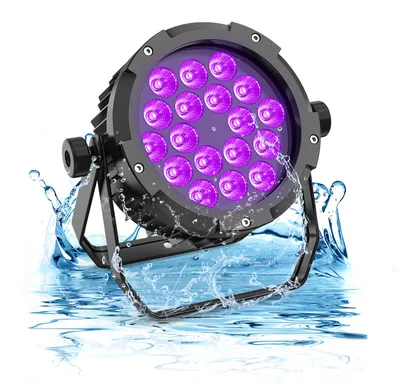Produktbild von LED-PAR-Scheinwerfer - DMX512-Bühnenlicht - 150 W - RGBWA+UV - IP67-Wasserdicht - 220 V - EU-Stecker - Für Bühne und DJ