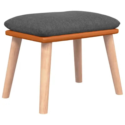 Produktbild von Fußhocker Dunkelgrau 45x29,5x35 cm Stoff und Kunstleder