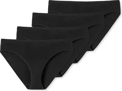 Produktbild von Schiesser Damen Tai-Slip 4-Pack Serie 95-5 - schwarz - Größe 46