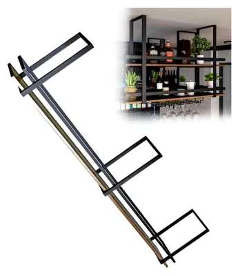 Produktbild von Deckenmontiertes Bücherregal aus Metall, 2-stufiges Pflanzen- und Tellerregal, praktische Aufbewahrung für die Küche, geeignet für Bücher und dekorative Pflanzen (80 cm)