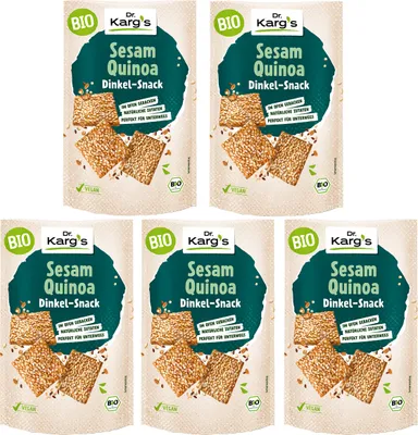 Image de Dr. Kargs Snackquinoa complet noisette végétalien 110g 5er Pack