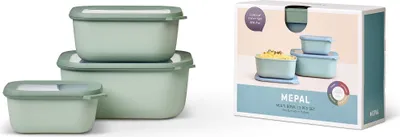 Obrázok produktu pre Súprava multifunkčných misiek Cirqula obdĺžniková vysoká 3-dielna (750+1500+3000 ml) - Nordic sage