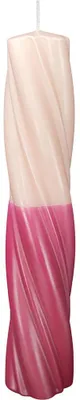 Produktbild von INNA-GLAS Blockkerze EMMANUELLE, schmal, gedreht, magenta-rosa, 30cm, Ø6cm - Germany - Dip Dye Stumpenkerze