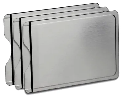 Produktbild von CardTresor Color Kartenschutzhülle aus Edelstahl, 3er-Set Edelstahl, RFID/NFC-Schutz