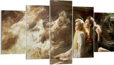 Produktbild von Bild auf Leinwand - Leinwandbild - Vogel Körper Mode Blume - 160x85cm - Wand Bild - Wanddeko - Leinwanddruck - Bilder - Kunstdruck - Wanddekoration - Leinwand bilder - Wandkunst - EA160x85-2150