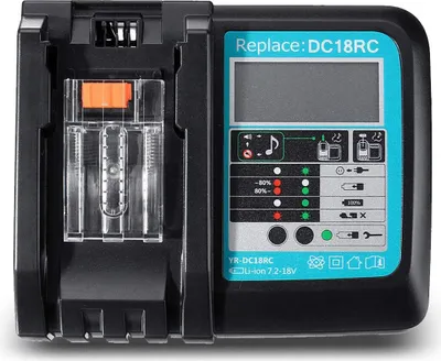 Obrázek produktu pro Nabíječka pro baterii Makita 18V-14,4V BL1830 BL1840 BL1850, pro Makita DC18RA DC18RD DC18RC