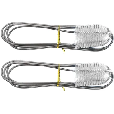 Produktbild von 2 Stück Edelstahl Flexible Doppelkopf Rohrreinigungsbürste, 155 cm Abflussreiniger Bürste