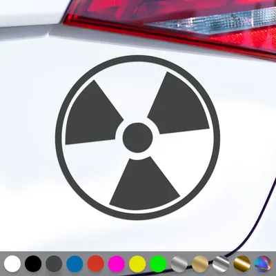 Produktbild von PantherPixel Radioaktiv Aufkleber Atomkraft Nuklear Warnung Sticker Auto Geschenkidee Farbe Dunkelgrau
