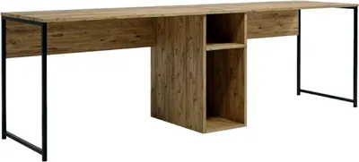 Produktbild von Schreibtisch Annis, Mehrzweckschreibtisch, Bürotisch für PC, Eckschreibtisch, 240x60h74 cm, Eiche
