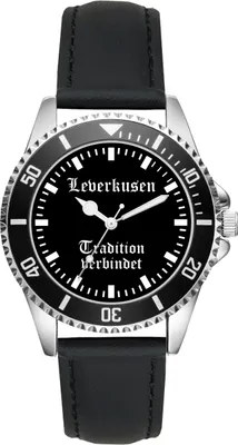 Produktbild von KIESENBERG Herrenuhr Armbanduhr Leverkusen Geschenk Fan Artikel Zubehör Fanartikel Analog Quartz Uhr L-1959
