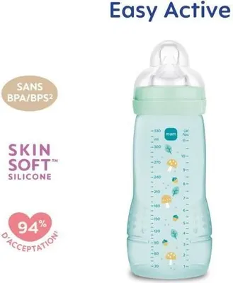 Produktbild von Babyflasche MAM Easy Active, 6+ Monate, 330 ml, Sauger Größe X, Ice