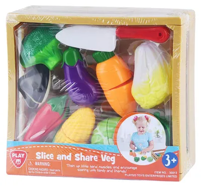 Immagine prodotto di Set di verdure da gioco - verdure tagliate in scatola - giocattolo da 11 pezzi