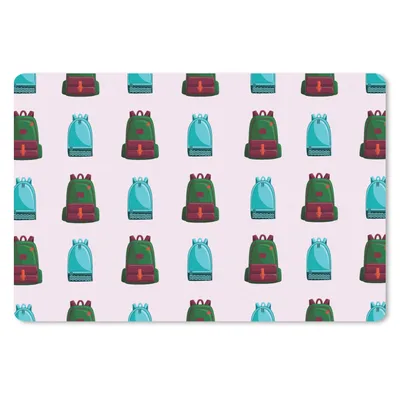 Produktbild von MuchoWow® Mauspad Mousepad Rucksack - Muster - Retro - Pastell 27x18 cm - Mousepads - Maus Mat - Pad - Mausunterlage - Büroartikel - Desk Matten