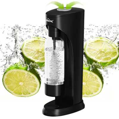 Produktbild von Wassersprudler, Sprudelwasser Maschine Mit 1 PET-Flaschen Bpa-Frei, Soda Maker, Wasser Sprudel GeräT, Water Carbonator, Schwarz