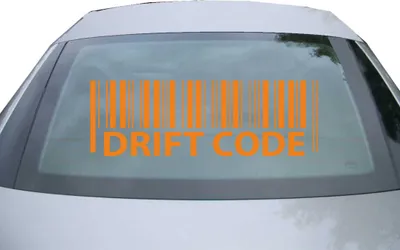 Produktbild von Indigos UG - Aufkleber Heckscheibe & Motorklappe DE6416 - orange - 600x199 mm - driftcode - Auto Scheiben Fenster Heckklappe Tuning Racing JDM - Die cut
