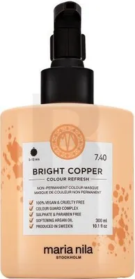 Produktbild von Maria Nila Colour Refresh ernährende Maske mit Farbpigmenten zur Auffrischung von kupferroten Farbtönen Bright Copper 300 ml
