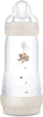 Produktbild von MAM - Easy Start Anti-Colic Flasche 4+ Monate, schneller Durchfluss (320 ml), Sand – Flasche zur Reduzierung von Koliken und Beschwerden des Babys – Babyflasche zum Stillen geeignet