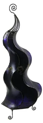 Immagine prodotto di Lampada orientale Lampada all'henné Lampada in pelle marocchina Lampada da tavolo Lampada da terra Mogador Gecko 80 cm, viola