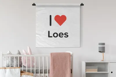 Produktbild von MuchoWow® Wandteppich Wandbehang Ich liebe - Loes - Mädchen 90x90 cm Tapisserie Dekoration Wandtuch - Wandaufhänger