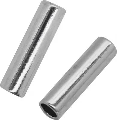 10 Kordelenden Metall Endstück 2,7x27mm für 5mm Kordel, platin