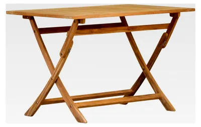 Produktbild von Klapptisch aus Holz für Garten, Terrasse und Camping, 120 x 70 cm, wetterfest und massiv